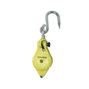 POLEA MANUAL DE 3" TIPO HAND LINE BLOCK CON GANCHO CARNICERO, PARA IZAJE DE CARGA LIGERA MCA POWERSAFE
